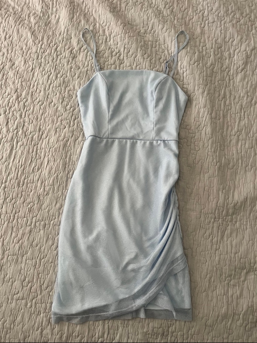 Princess Polly Pale Blue Spaghetti Strap Mini Dress